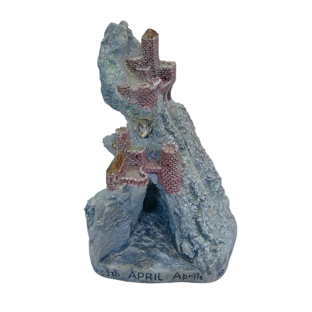 Enchanted Kingdoms April Birthstone Castle John Hopkins 1990 Hydrostone 4in